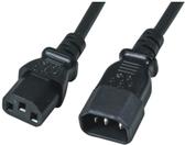 M-Cab 7200470 cavo di alimentazione Nero 2 m Accoppiatore C14 Accoppiatore C13 (2M POWER CORD C13-C14 - BK - EXTENSION F/M 3 X