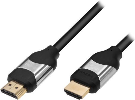 M-Cab 6060021 cavo HDMI 1 m HDMI tipo A Standard Argento Nero (HDMI CABLE 4K60HZ 1M PROF - HDMI 2.0 HI-SPEED W/E BLACK)