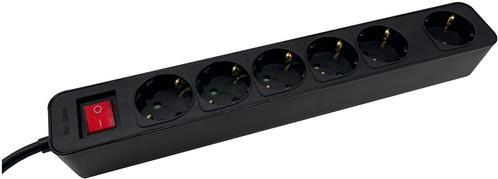 SOCKET STRIP 6S PVC 3M BK ECO - 16A/3680W