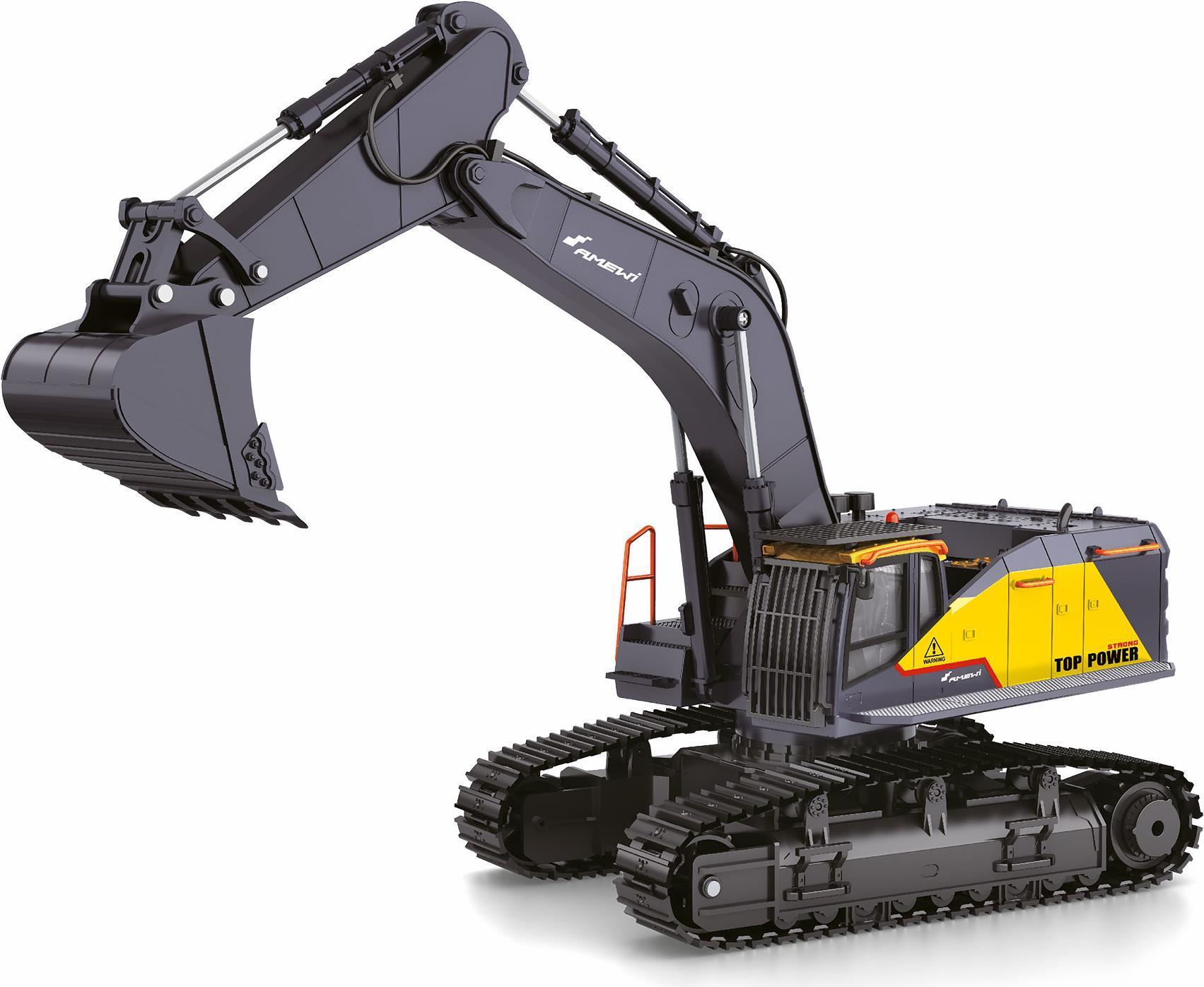 Amewi Crawler Excavator ACV730 - Excavator - Motore elettrico - 1:14 - Pronto per il funzionamento (RTR) - Nero - Giallo - Meta