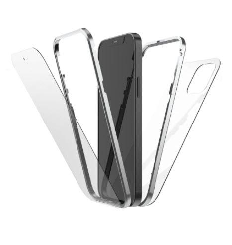 Hama 360 Glass custodia per cellulare 17 cm (6.7") Cover Argento Trasparente