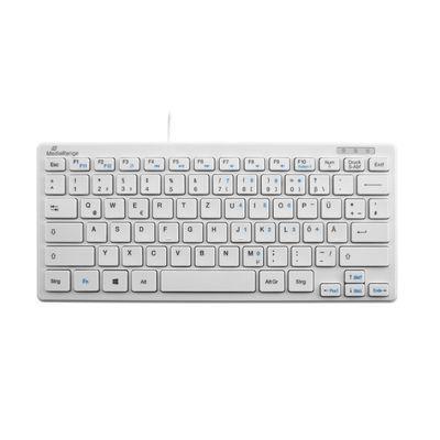 Tastiera MediaRange QWERTZ DE/AT cablata 78 tasti bianca