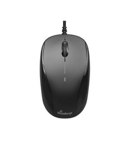 Mouse MediaRange ottico 3 pulsanti cablato nero