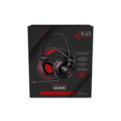 MediaRange MRGS300 cuffia e auricolare Cablato A Padiglione Giocare USB tipo A Nero, Rosso (MediaRange Gaming Series GS300 - he