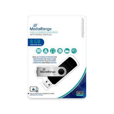 Chiavetta USB micro 8GB MediaRange OTG Combo Micro USB, 8GB