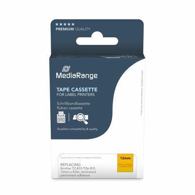 MediaRange MRBTZB31 nastro per etichettatrice (MediaRange Schriftbandkassette schwarz)