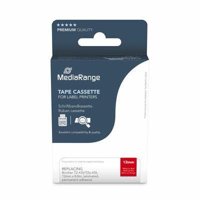 MediaRange MRBTZ435 nastro per etichettatrice (MediaRange Schriftbandkassette wei? au)