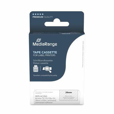 MediaRange MRBTZ151 nastro per etichettatrice (MediaRange Schriftbandkassette schwarz)