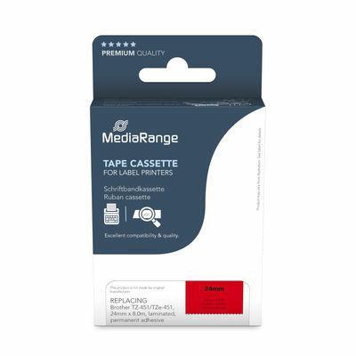 MediaRange MRBTZ451 nastro per etichettatrice (MediaRange Schriftbandkassette schwarz)