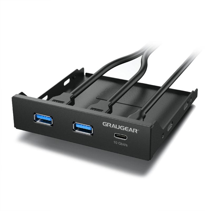 Pannello frontale multiplo USB-HUB, USB 3.2 Gen2 Type-C