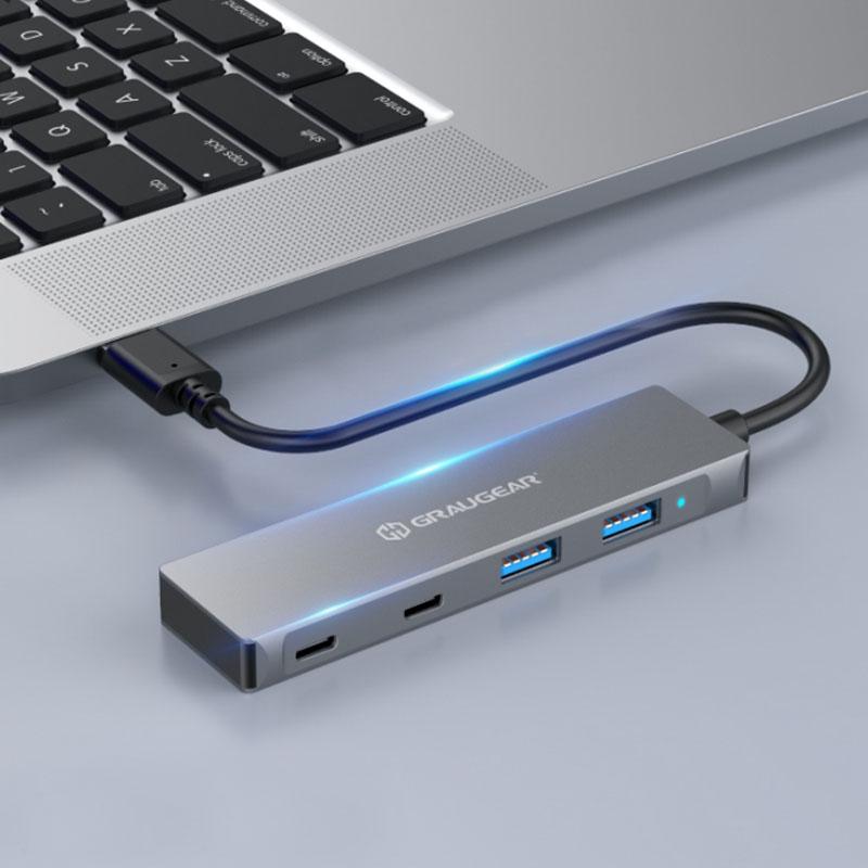 Hub USB 4x USB 3.0, 2x Type-C e 2x Type-A