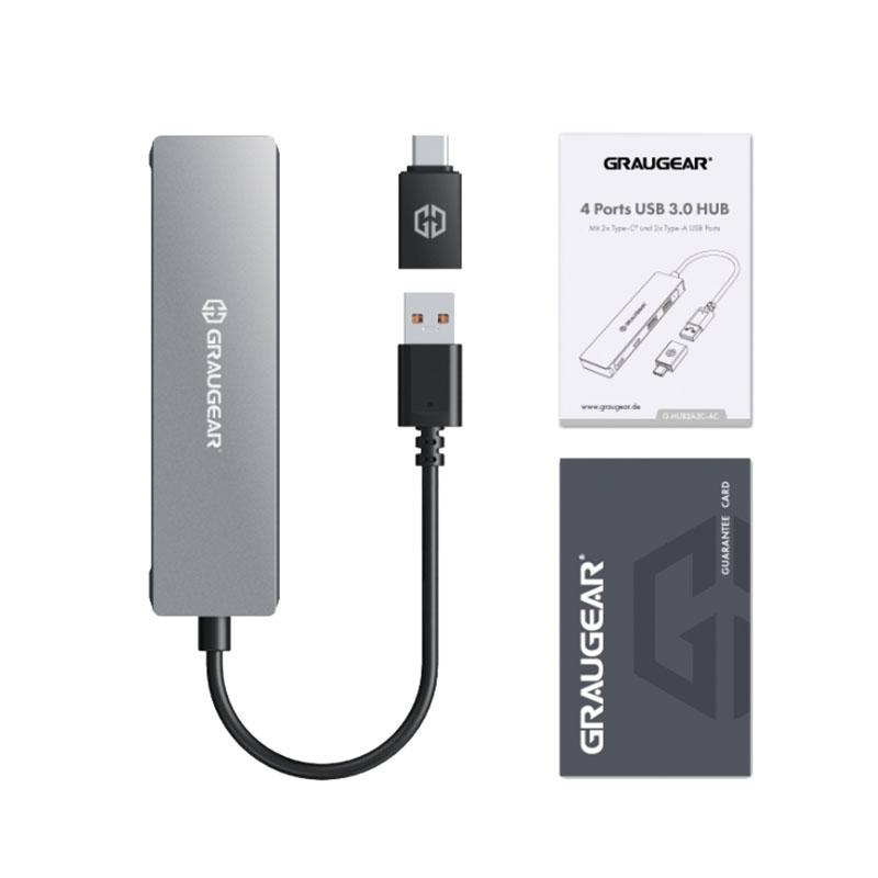 Hub USB 4x USB 3.0, 2x Type-C e 2x Type-A