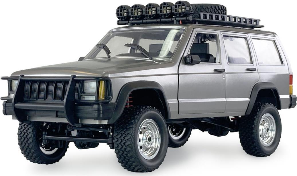 AMEWI JC-X12 Scala in argento Spazzolato 1:12 Modello RC Auto Elektro Automobile per tutta la ruota (4WD) RTR 2,4 GHz tra cui b
