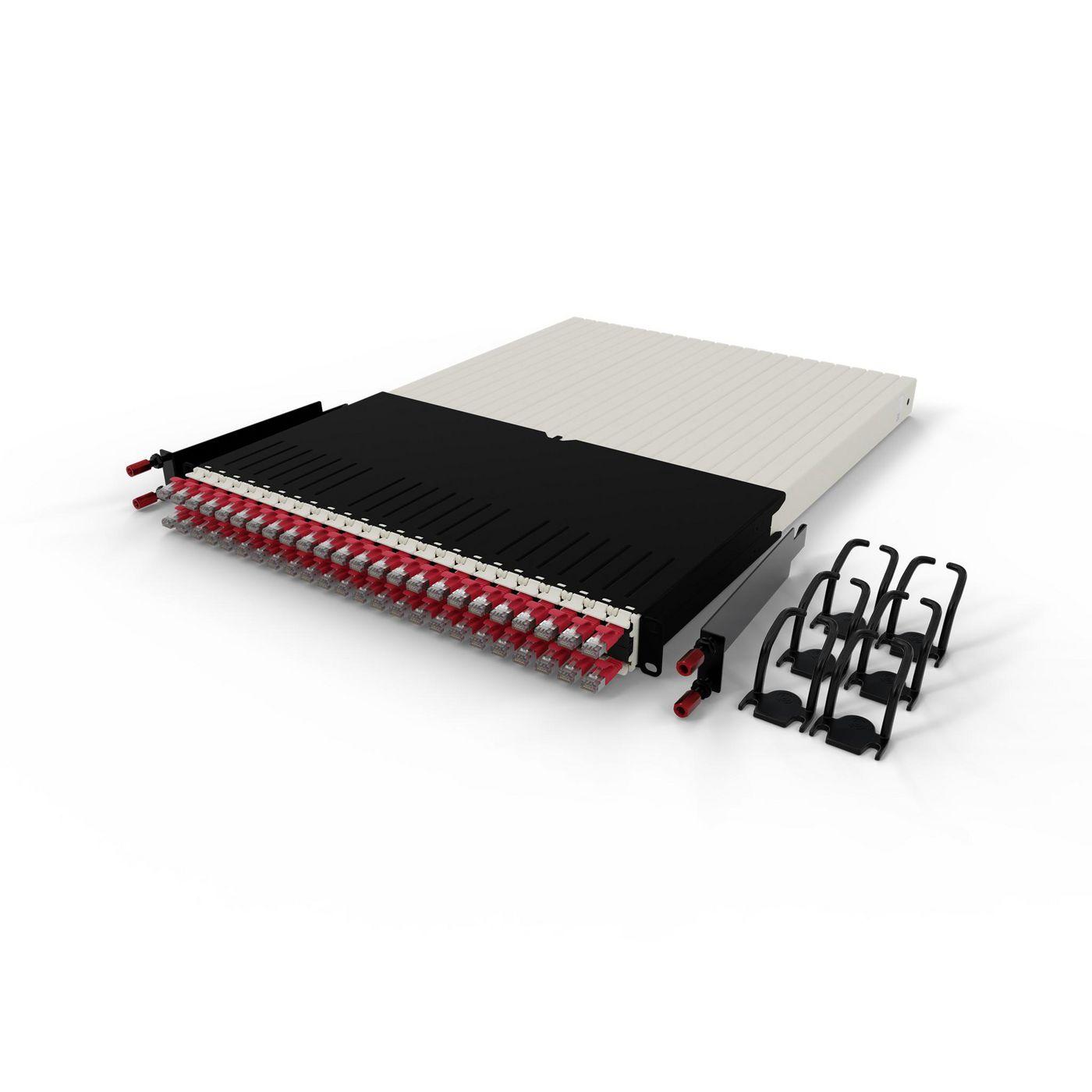 PATCHBOX PONE30STPRD cavo di rete Rosso 18 m Cat6a U/FTP STP (PATCHBOX.ONE 30RU CAT.6A STP RED 18MINCL. MOUNTING RAILS & 6 PCS