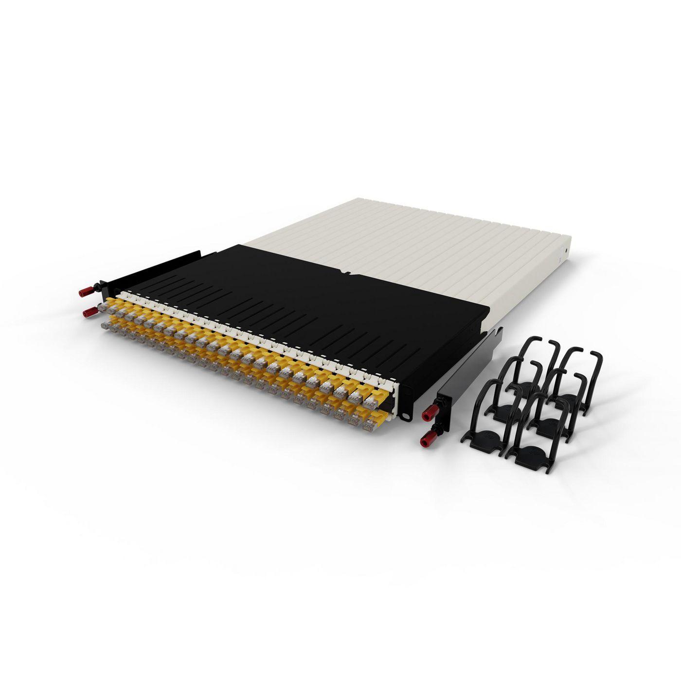 PATCHBOX PONE30STPYL cavo di rete Giallo 18 m Cat6a U/FTP STP (PATCHBOX.ONE 30RU CAT.6A STP YELLOW 18MINCL. MOUNTING RAILS & 6