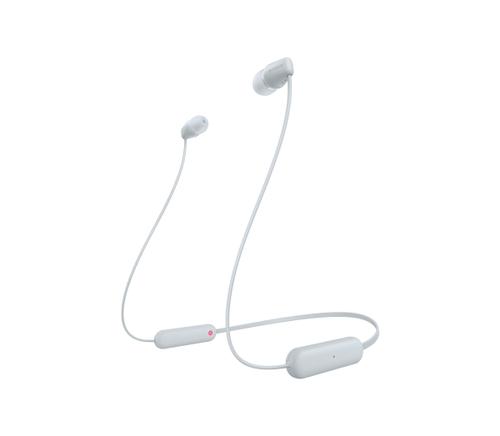 Sony WI-C100 Auricolare Wireless In-ear Musica e Chiamate Bluetooth Bianco (Wireless Headphone Neckband White)