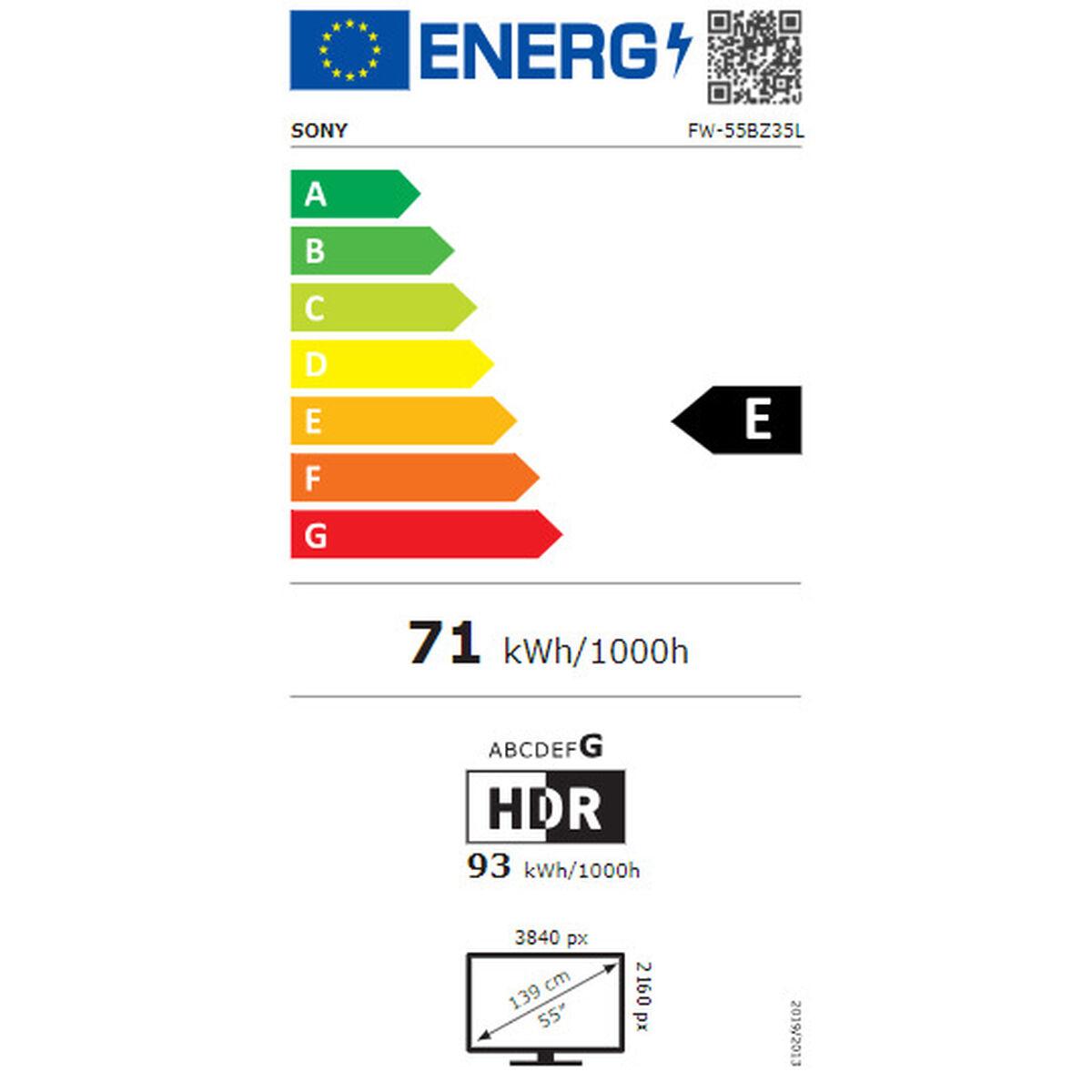 SONY BRAVIA PROFESSIONAL DISPLAYS FW-55BZ35L - CLASSE DE DIAGONALE 55 BZ35L SERIES ÉCRAN LCD RÉTRO-ÉCLAIRÉ PAR LED - SIGNAL