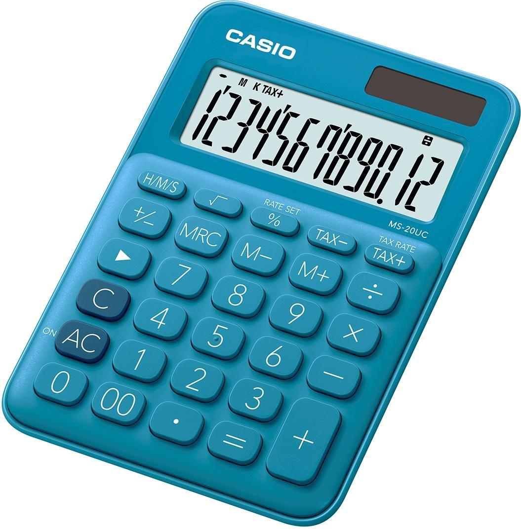 Casio MS-20UC Blue Compact Desk Calculator