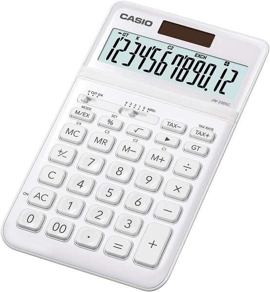 Calcolatore del desktop Casio JW-200SC bianco