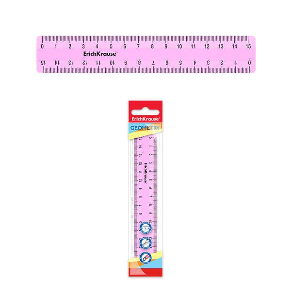 Righello per torta Erichkrause - 15 cm - Rosa - Sacchetto in polietilene