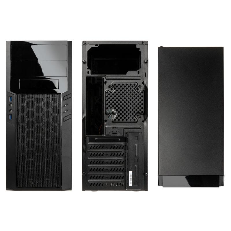 PS13, mini tower, PC, nero, ATX, micro ATX, plastica, acciaio, home office