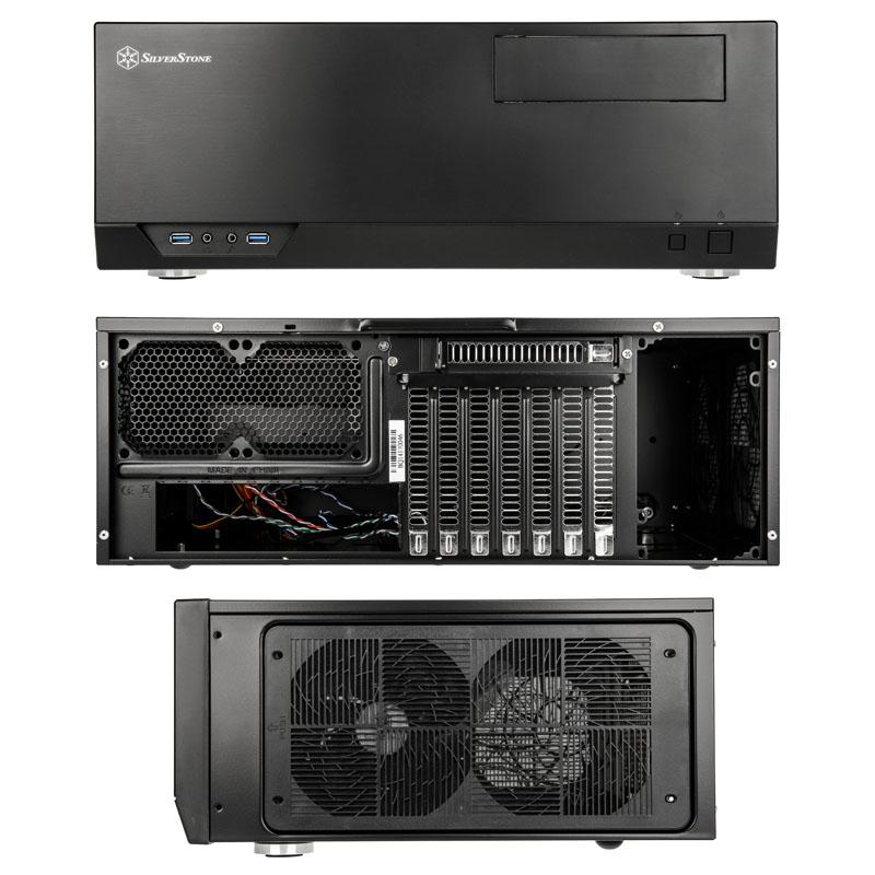 SilverStone Grandia GD09 - Desktop - SSI CEB - senza alimentatore (ATX / PS/2) - Nero - USB/Audio (SST-GD09B)