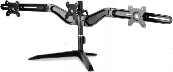 Silverstone Arm tre ARM31BS - Setup - per 3 annunci LCD - Plastica acciaio lega di alluminio - Black - Dimensione dello schermo