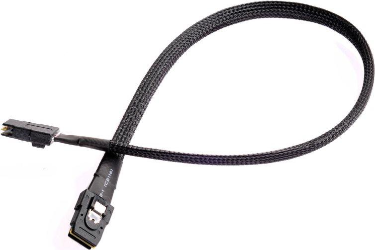 Silverstone CPS02 - Cavo SATA / SAS - Con bande laterali - SAS 12GBIT / S - 4 -lane - 4 x mini SAS (SFF -8087) (W) a 4 x mini S