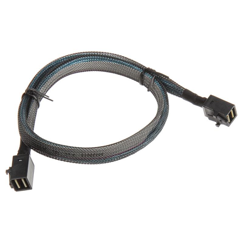 Silverstone CPS04 - Cavo SAS interno - con bande laterali - SAS 12GBIT/S - 4 -lane - 4x Mini SAS HD (SFF -8643) (M) a 4x Mini S