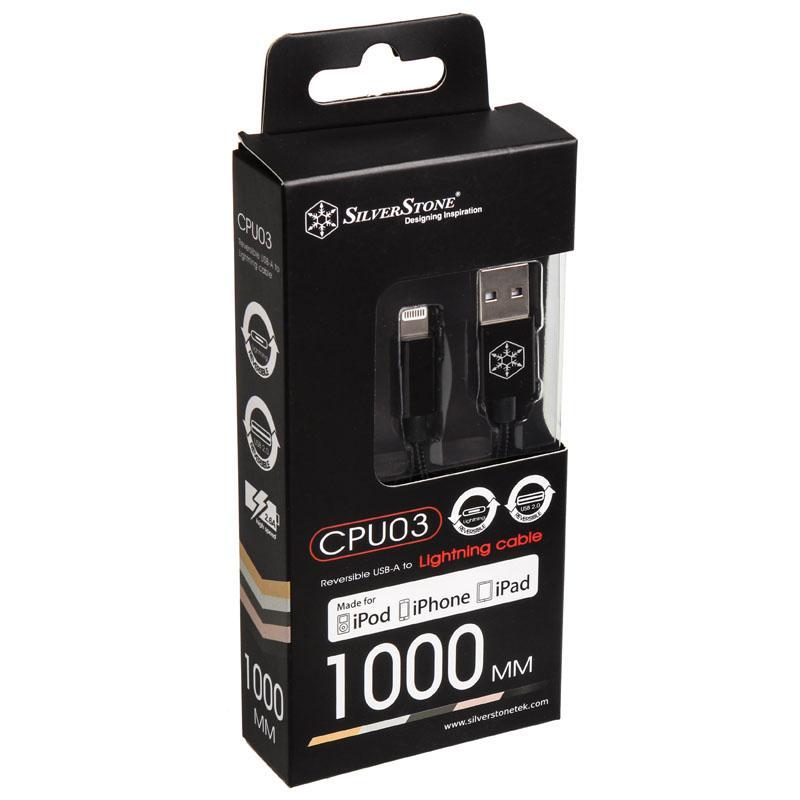 Cavo di ricarica USB CPU03 Lightning, nero - 100 cm