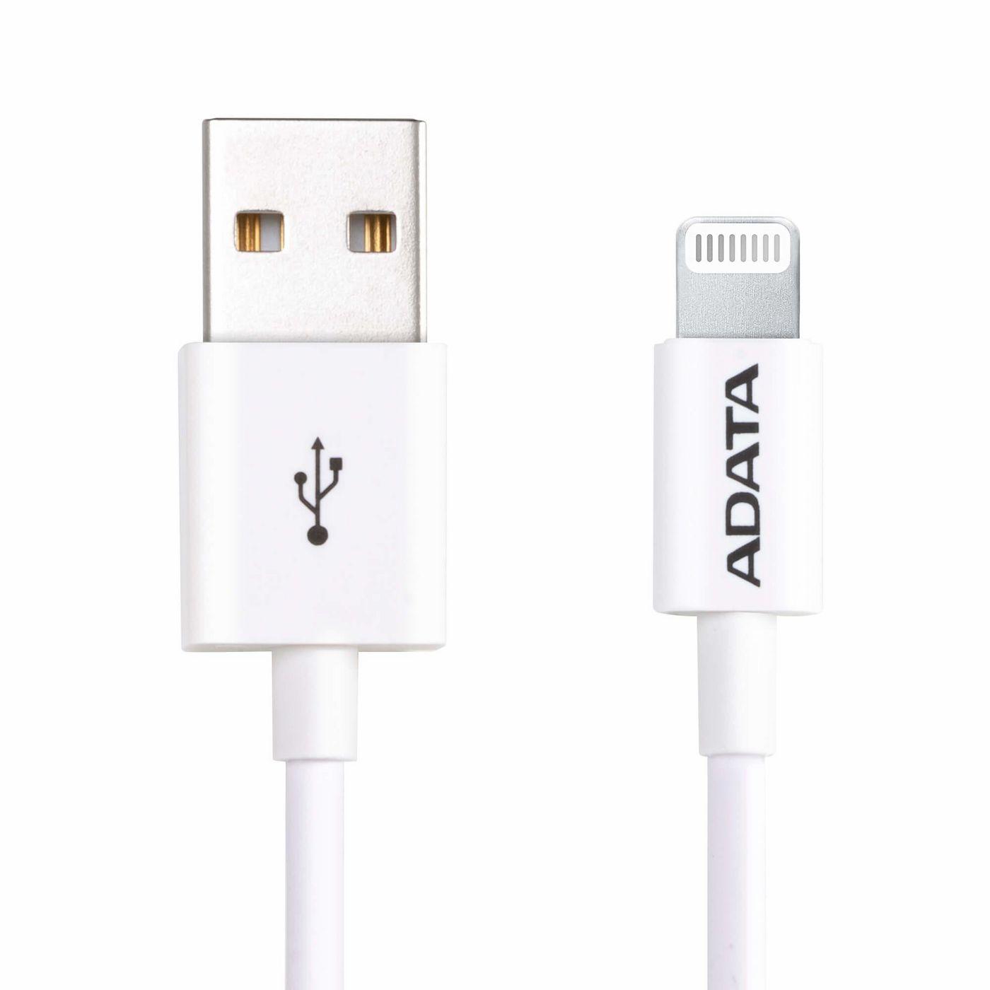 ADATA AMFIPL-1M-CWH cavo Lightning Bianco (Lightning & Sync Cable white - for iPod iPhone iPad - AMFIPL-1M-CWH 1 m Lightning US