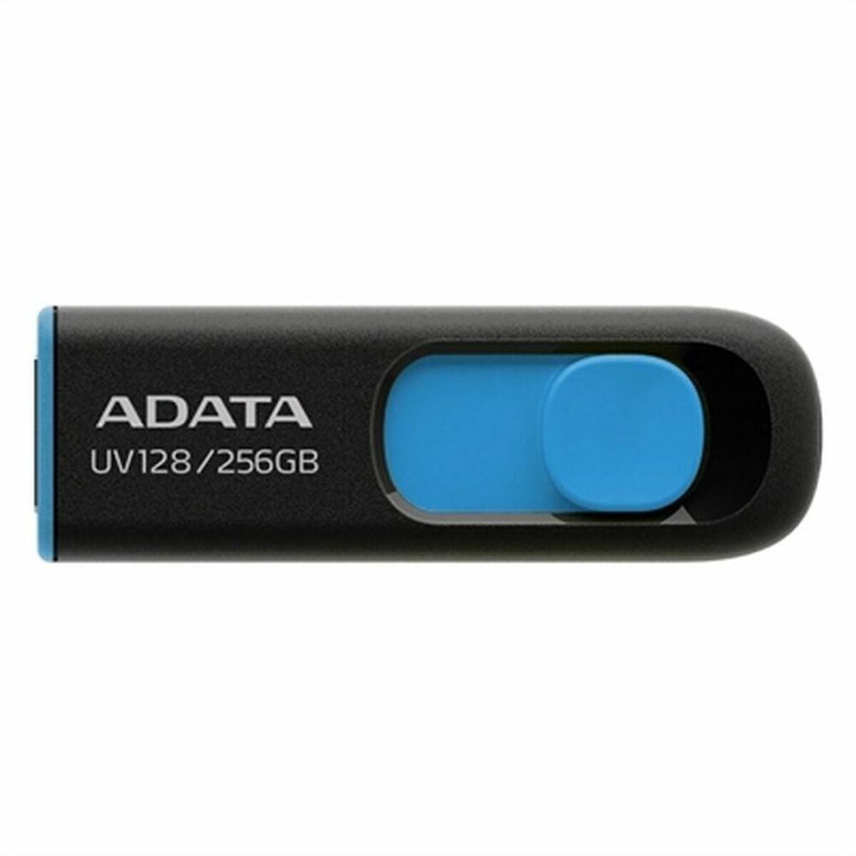 ADATA UV128 unit flash USB 256 GB USB tipo A 3.2 Gen 1 3.1 Gen 1 Nero Blu (ADATA 256GB UV128 USB 3.0 Memory Pen Retractable Ca