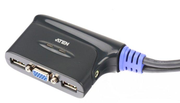 ATEN CS62U-A7 switch per keyboard-video-mouse [kvm] Nero (CS62U-A7 KVM switch Black - CS62U-A7, 2048 x 1536 pixels, - Black - W