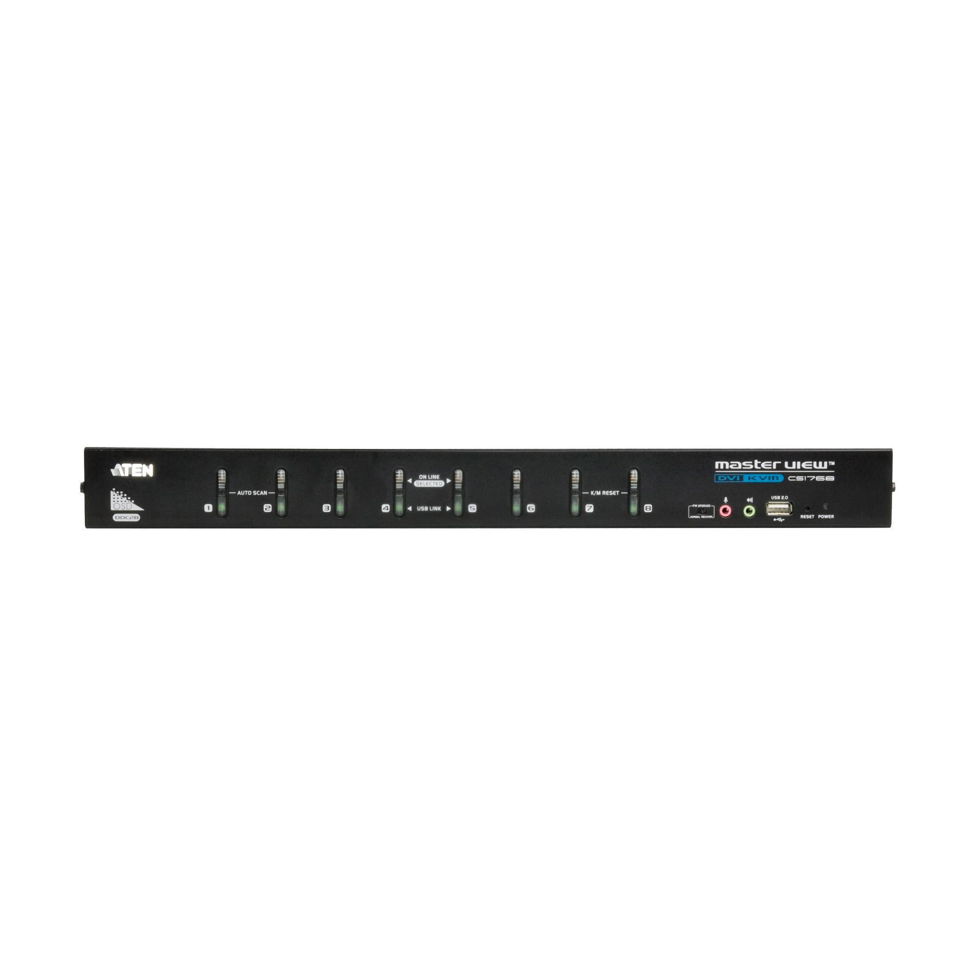 ATEN 8 port USB DVI-I KVM + Audio , VDS , OSD (Supports DVI Digital & DVI Analog single link)- PROMO FINO AD ESAURIMENTO SCORTE