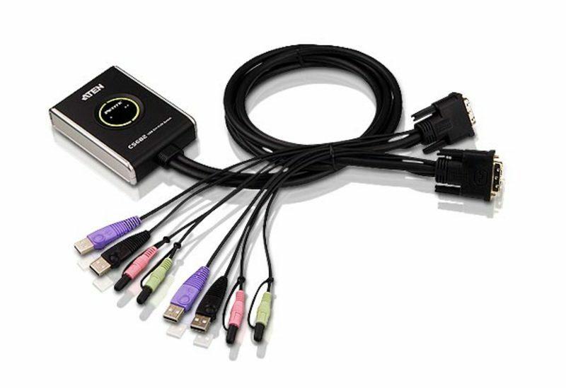 Ã¢â‚¬Â¢ Typ: Kabel-Switch Ã¢â‚¬Â¢ Ports: 2 Ã¢â‚¬Â¢ Monitor: DVI-D Ã¢â‚¬Â¢ Tastatur/Maus: USB Ã