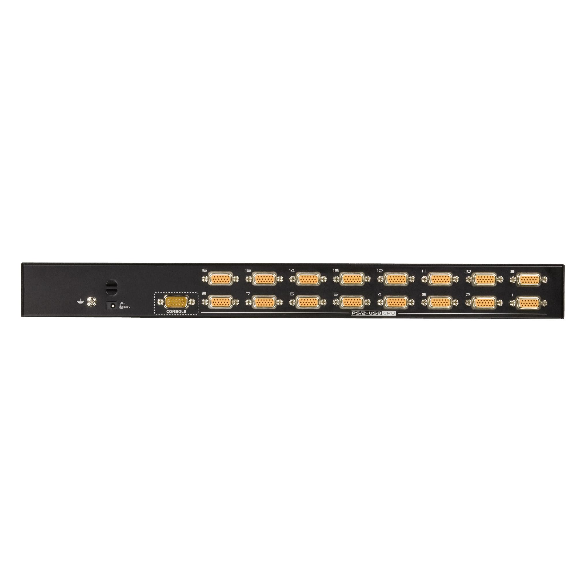 ATEN 8 Port USB/PS2 KVM, combo console , 2048x1536 , 2 level cascade, Broadcast,Multiplatform