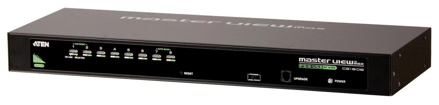 ATEN 8 Port USB/PS2 KVM, combo console , 2048x1536 , 2 level cascade, Broadcast,Multiplatform