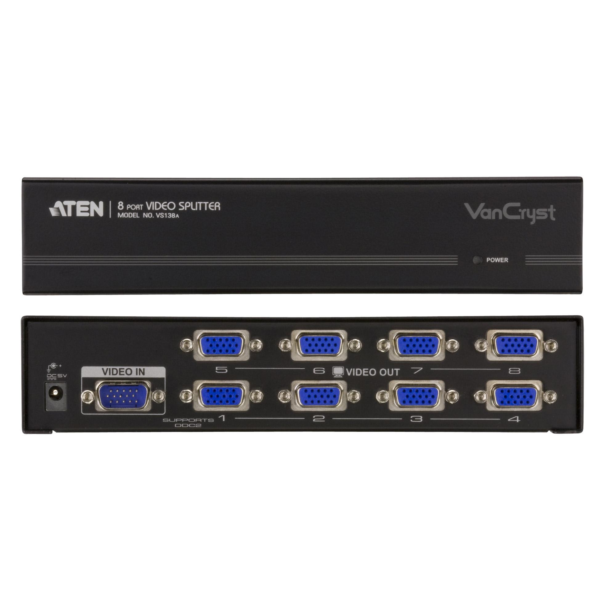 Ã¢â‚¬Â¢ AnschlÃƒÂ¼sse: 1x VGA In, 8x VGA Out Ã¢â‚¬Â¢ unterstÃƒÂ¼tzte AuflÃƒÂ¶sungen bis: 2048x1536