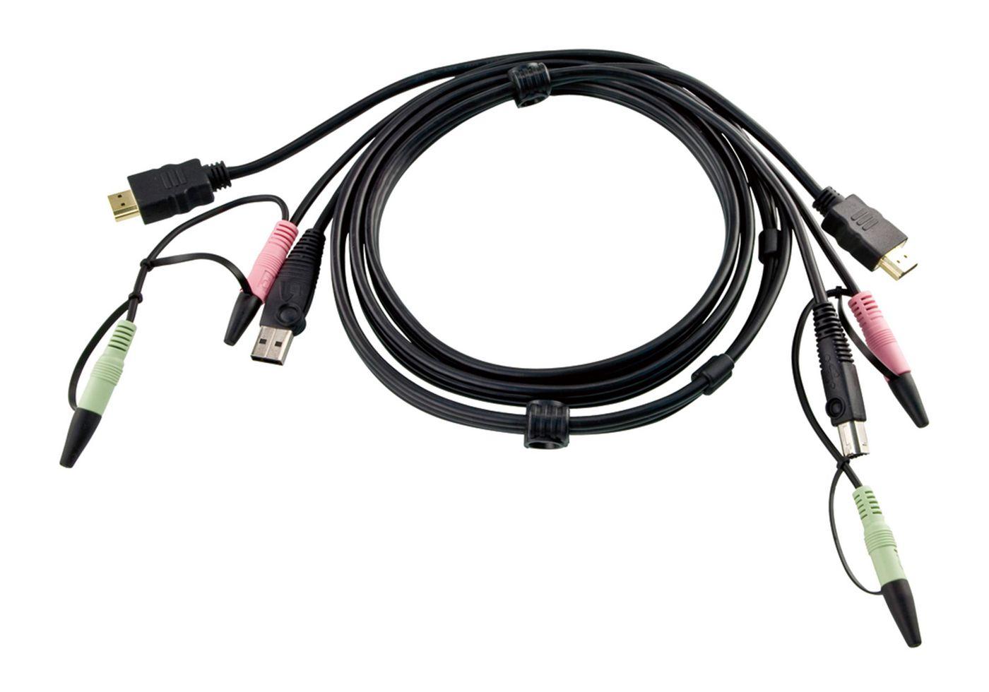 ATEN Cavo KVM USB HDMI con Audio 18 m (USB HDMI KVM Cable - CS1792 CS1794 1.8m)