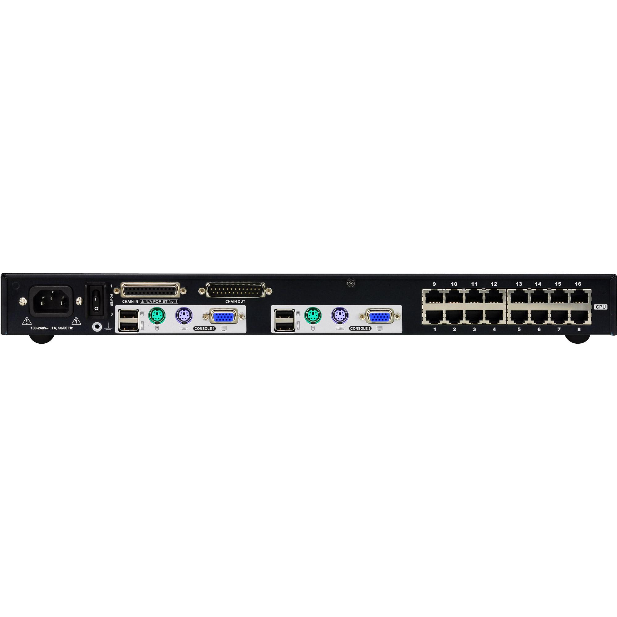 ATEN 2 Consoles (USB&PS2) controles 16 servers RJ45 up to 50m Daisy Chain