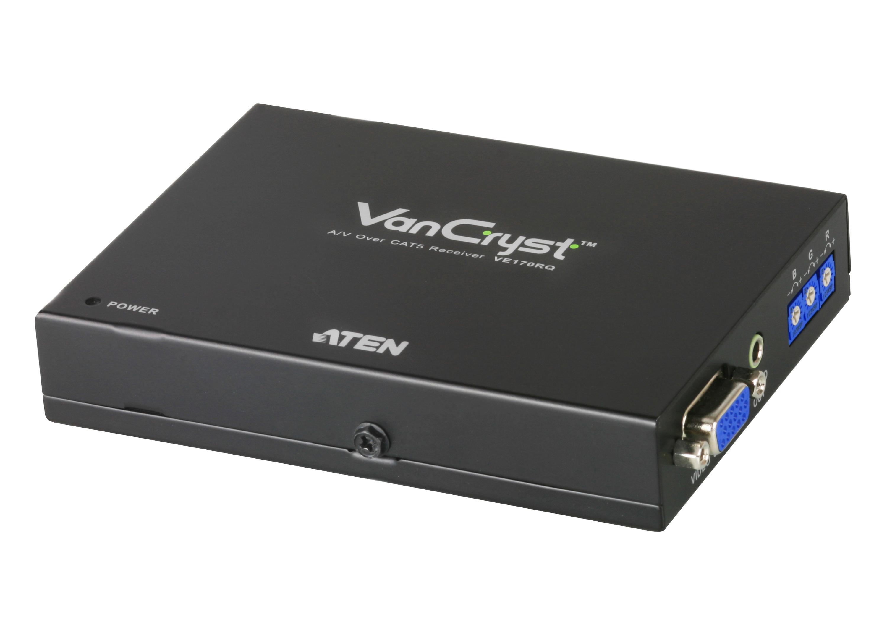 ATEN VE170RQ moltiplicatore AV Ricevitore AV Nero