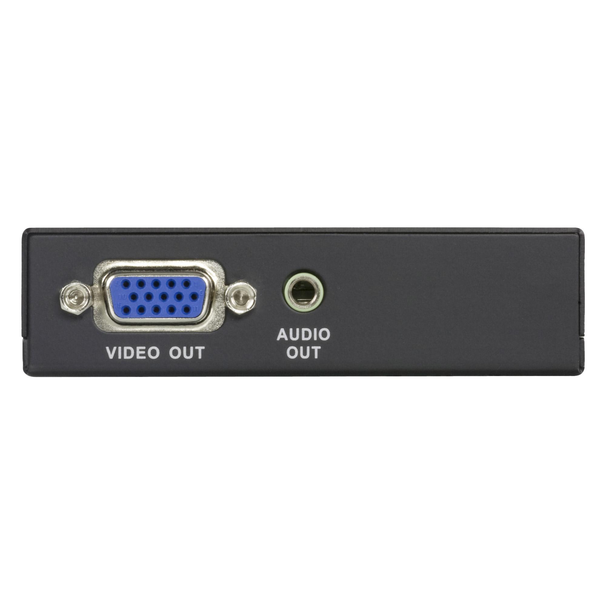 ATEN RJ45 Video Extender + mono Audio for the VS1204/08, Local Unit + Deskew Remote Unit Up To 300