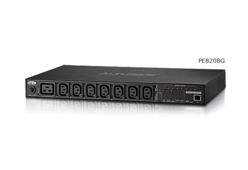 Aten 8-Port Intelligent 1U ECO Power Distribution Unit (PDU), Metered by Outlet (7 x C13, 1 x C19)