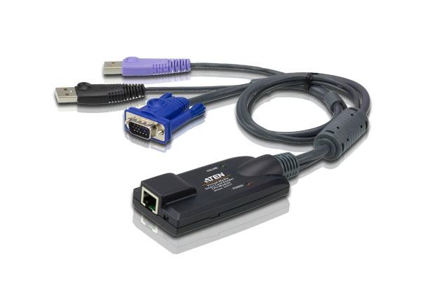 Aten USB - VGA to Cat5e/6 KVM Adapter Cable (CPU Module), with Smart Card Reader & Virtual Media Su