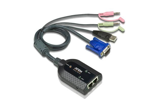 Aten Dual USB - VGA to CAT5e/6 KVM Adapter Cable, Audio & Virtual Media Support (for KM0932 only)