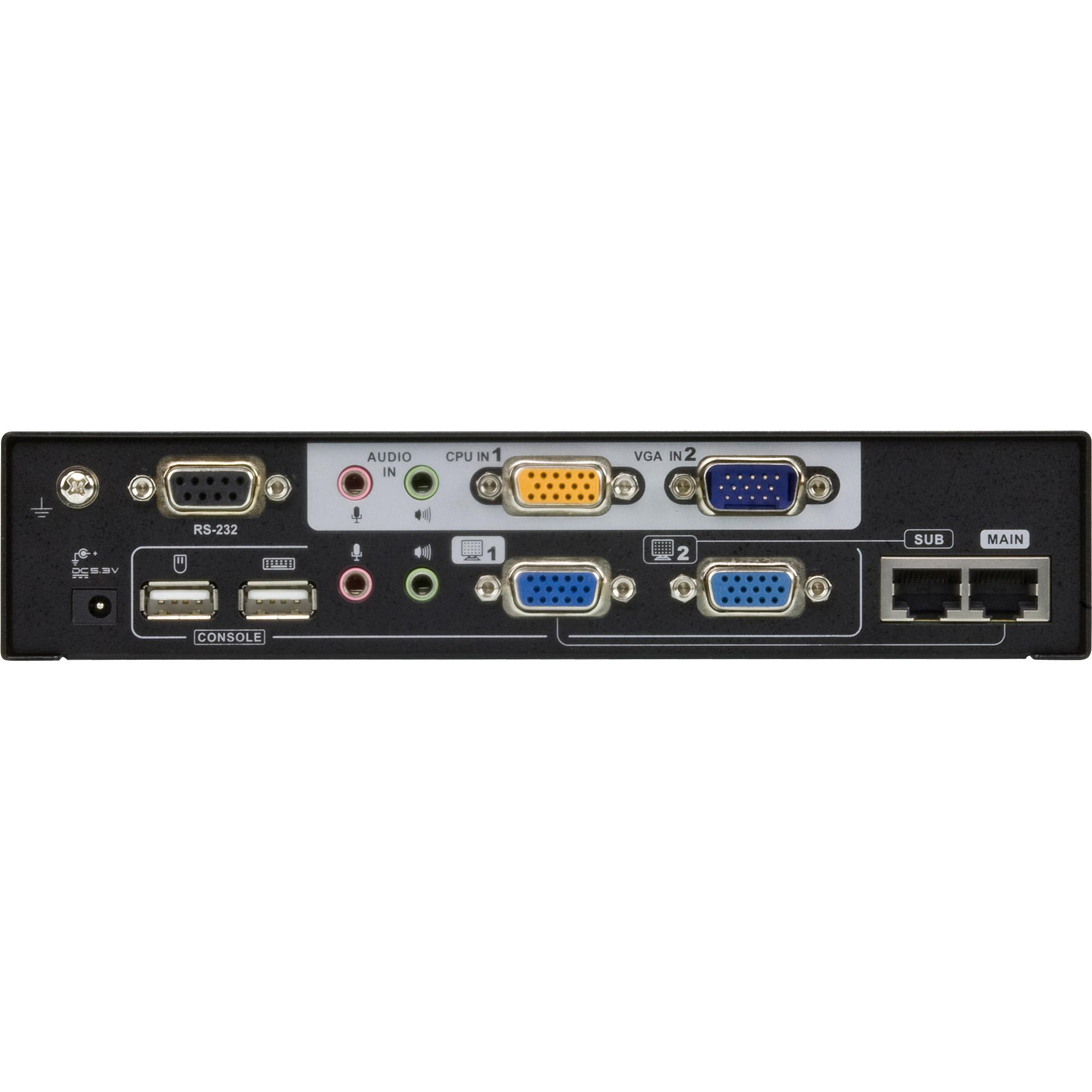 Aten Dual View USB / VGA KVM Extender + Deskew + Audio + RS232
