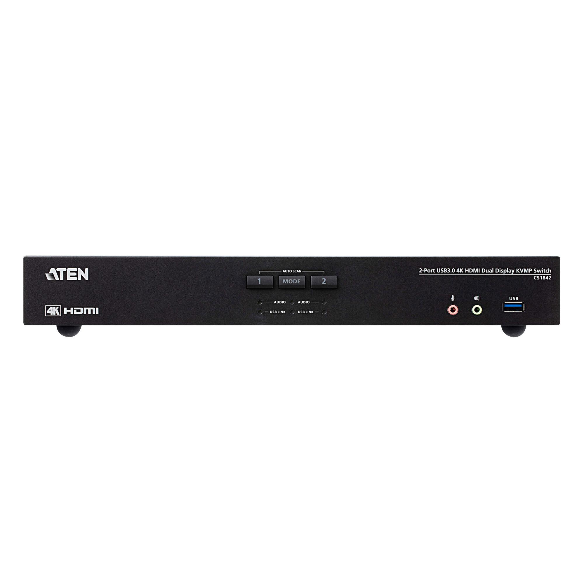 ATEN Switch KVMPÃ¢â€žÂ¢ USB 3.0 4K HDMI Dual Display a 2 porte