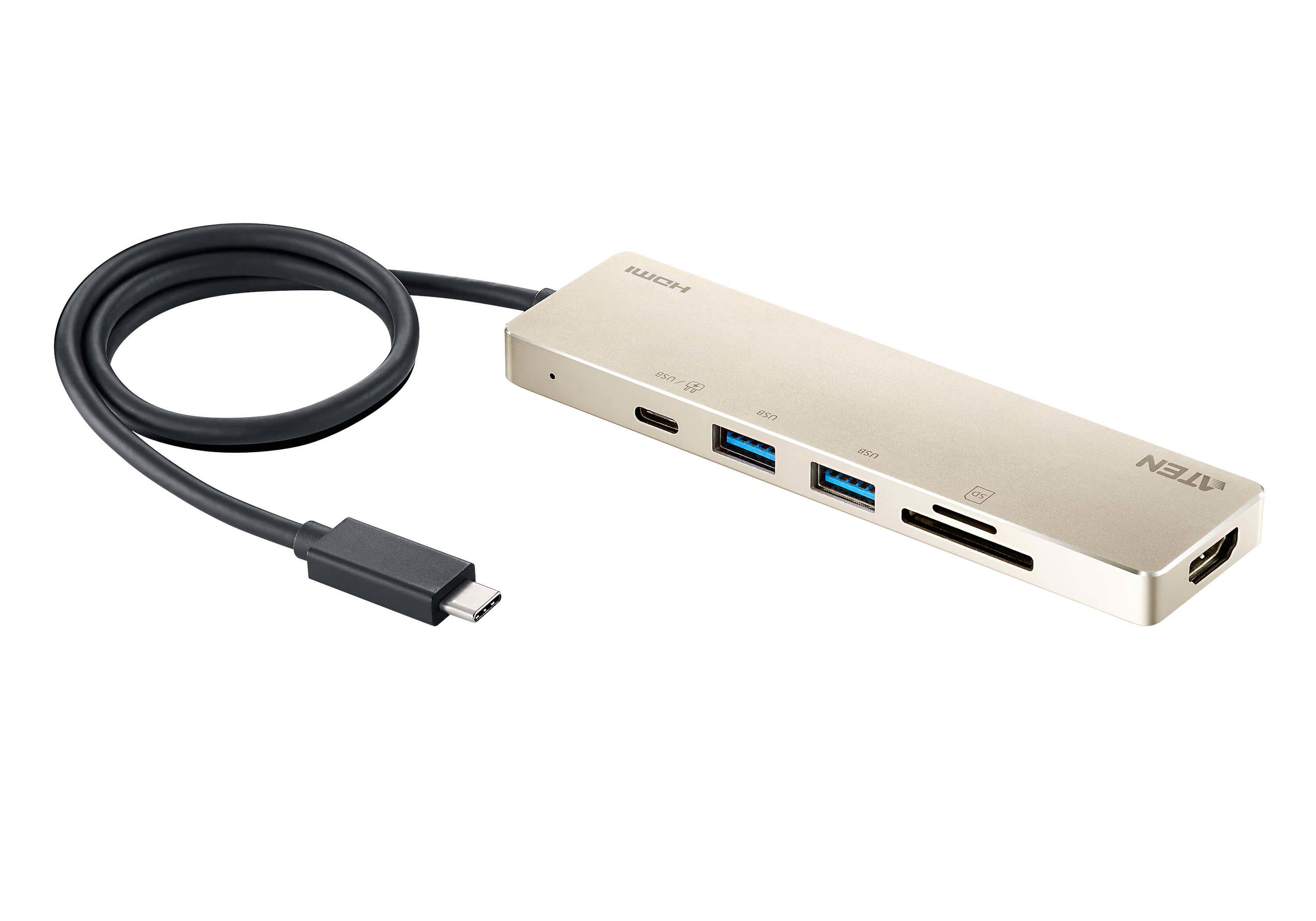 Aten Mini dock multiporta USB-C con alimentazione pass-through