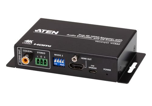 ATEN True 4K HDMI Repeater with Audio Embedder