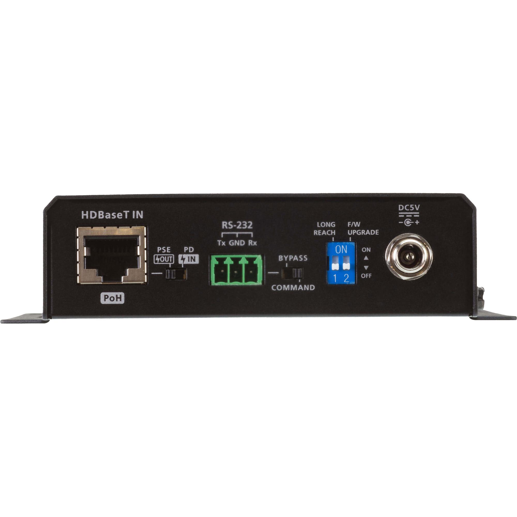 ATEN Ricevitore HDBaseT HDMI con de-embedding audio / PoH bidirezionale (4 K a 100 m) (HDBaseT Class A) (PoH PSE e PD)